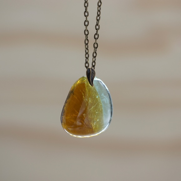 Wine and Tequila Recycled Glass Necklace Don Julio Sustainable Jewelry Handmade - Picture 1 of 7